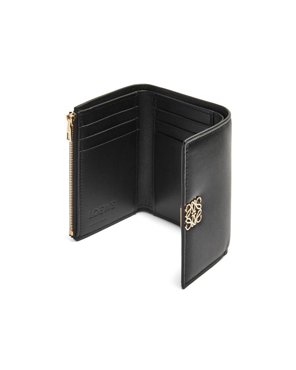 Loewe Black Anagram Puffer Foldover Wallet