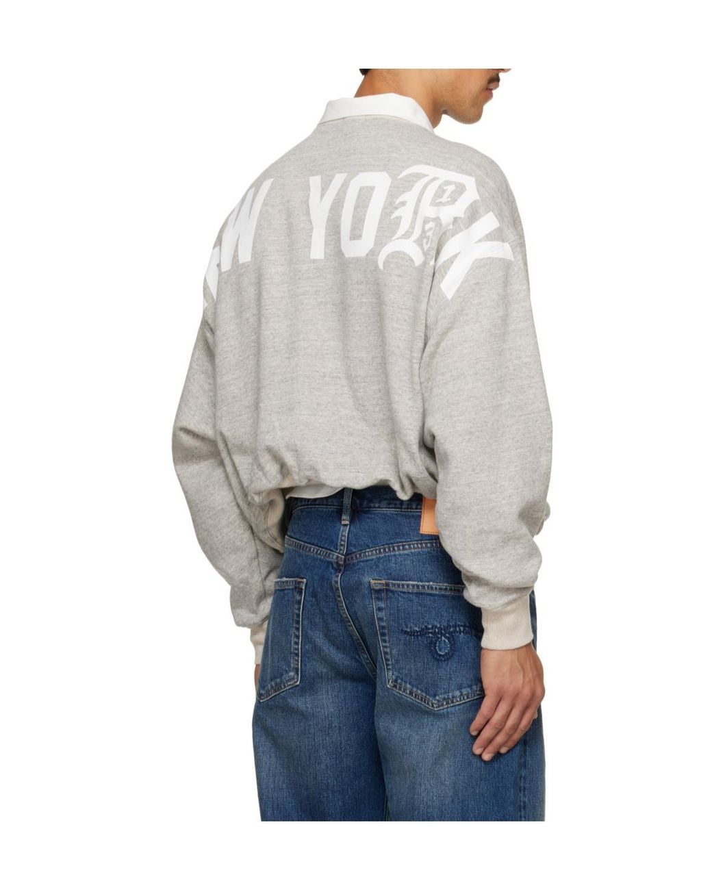 R13 White New York Embroidered Sweatshirt