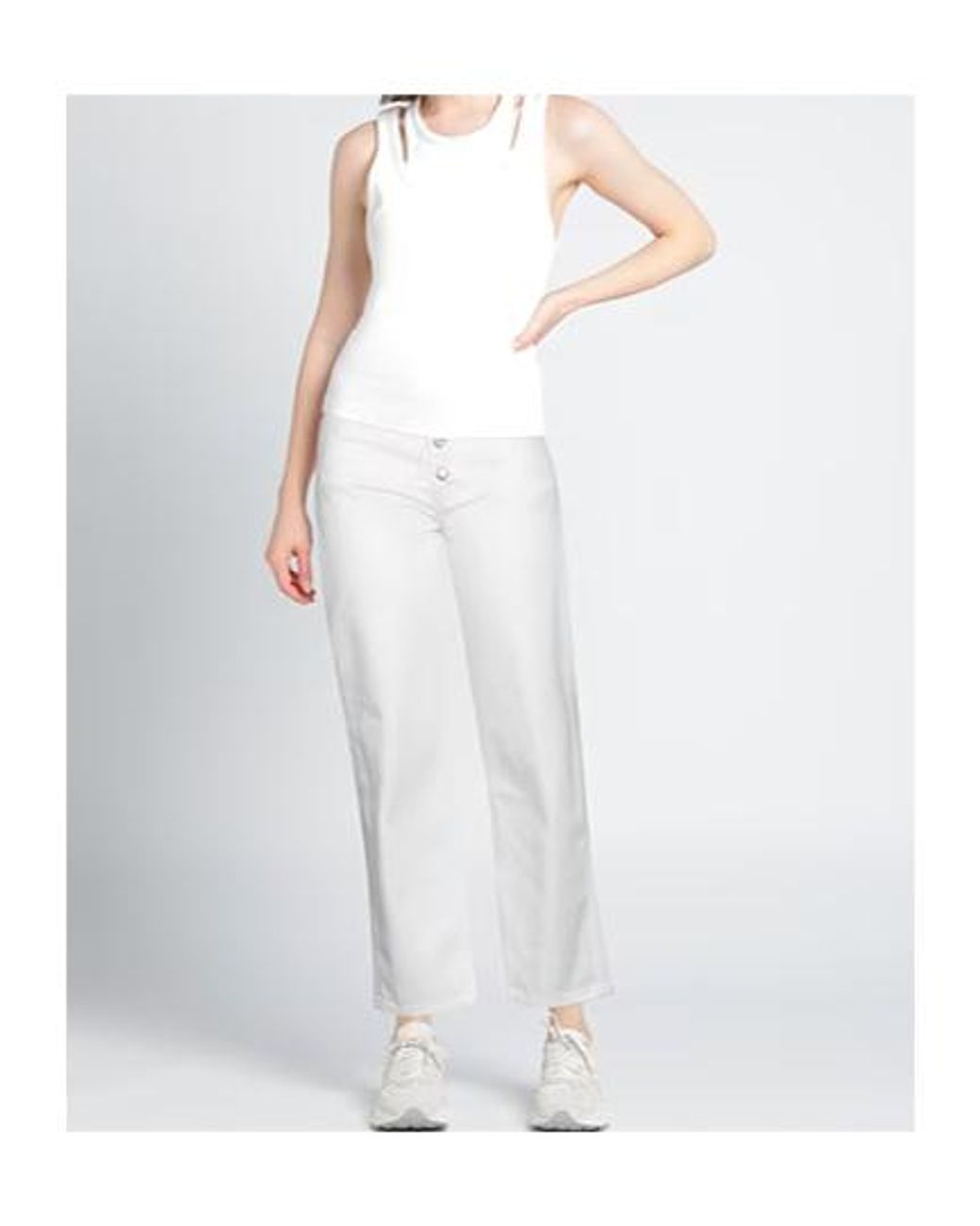 Ganni White Denim Trousers