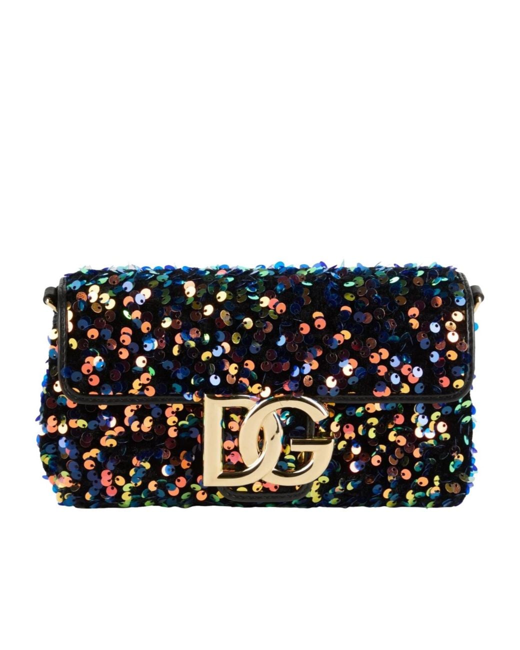 Dolce & Gabbana Black Mini Iridescent Clutch Bag