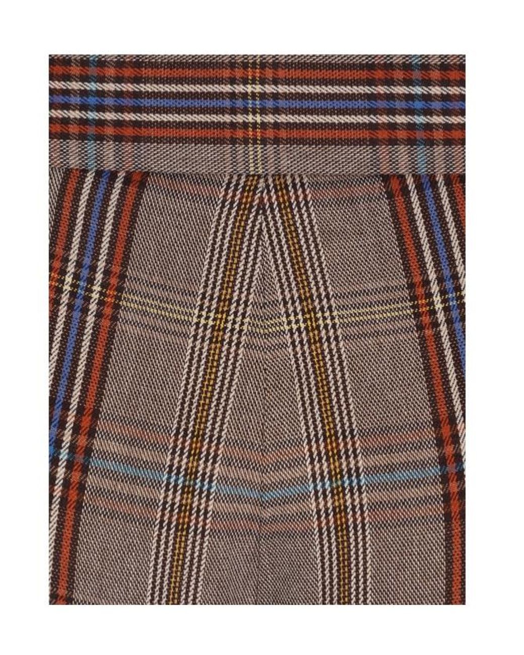 Vivienne Westwood Brown Wide-Leg Checked Pants