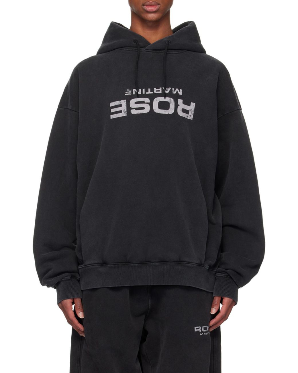 Martine Rose Blue Classic Drawstring Hoodie for men