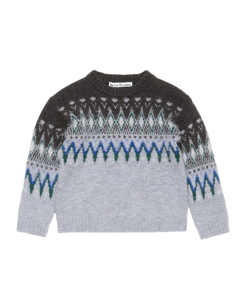 Acne Gray Crewneck Knitted Top