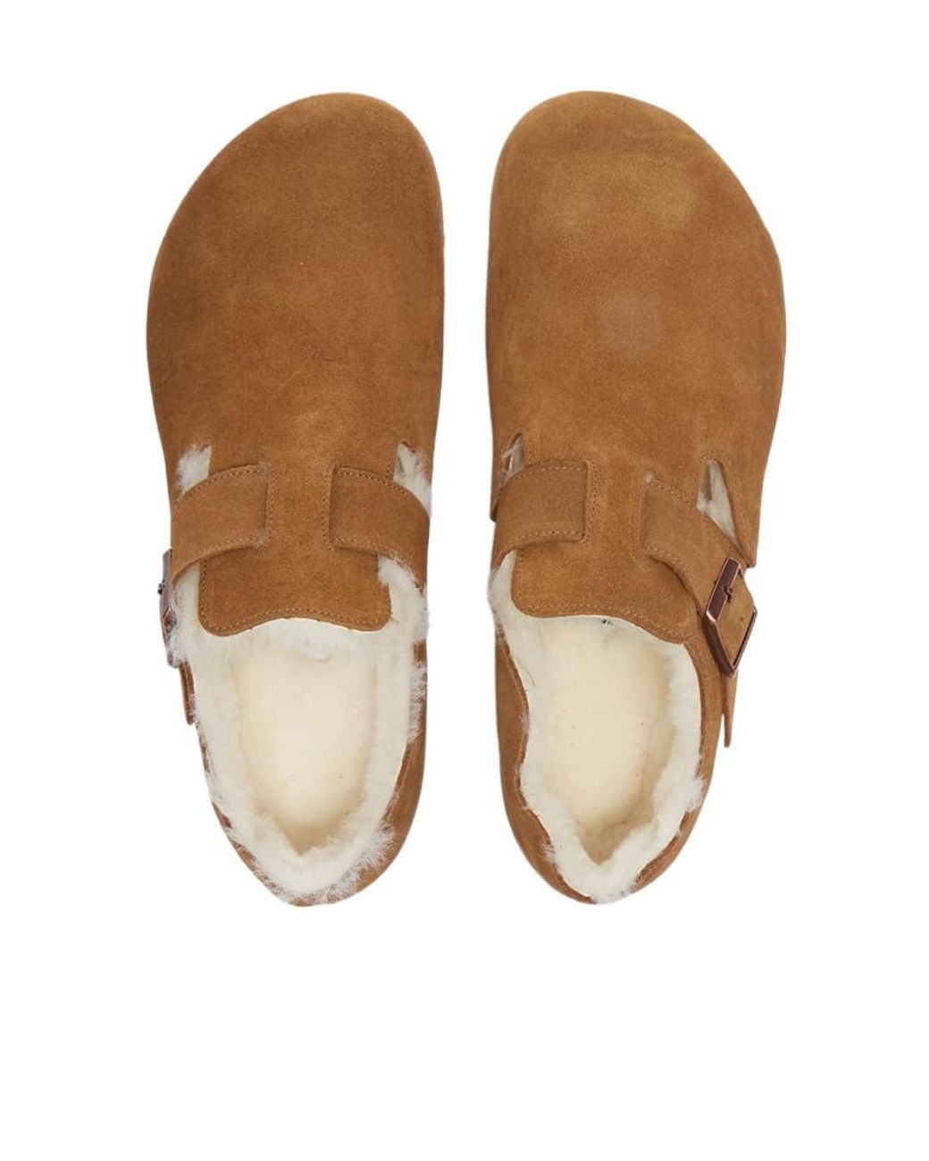Birkenstock Brown London Shearling Clogs for men