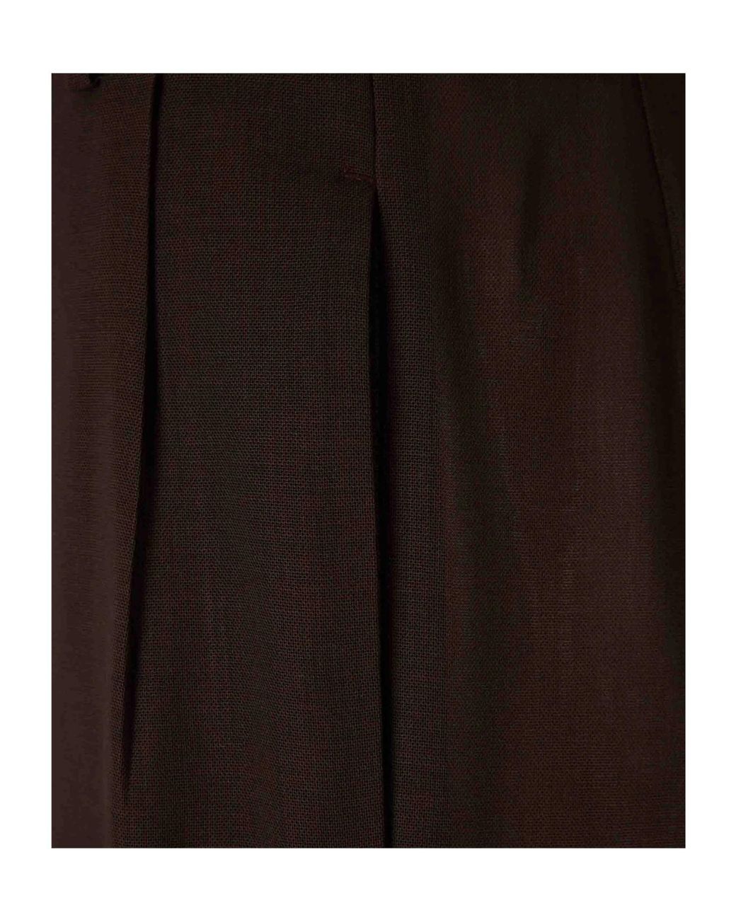 Tom Ford Brown Wide-Leg Pleated Wool Trousers