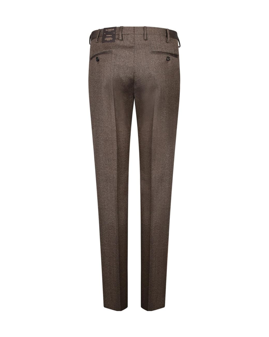 Incotex Brown Slim Fit Tweed Pants for men