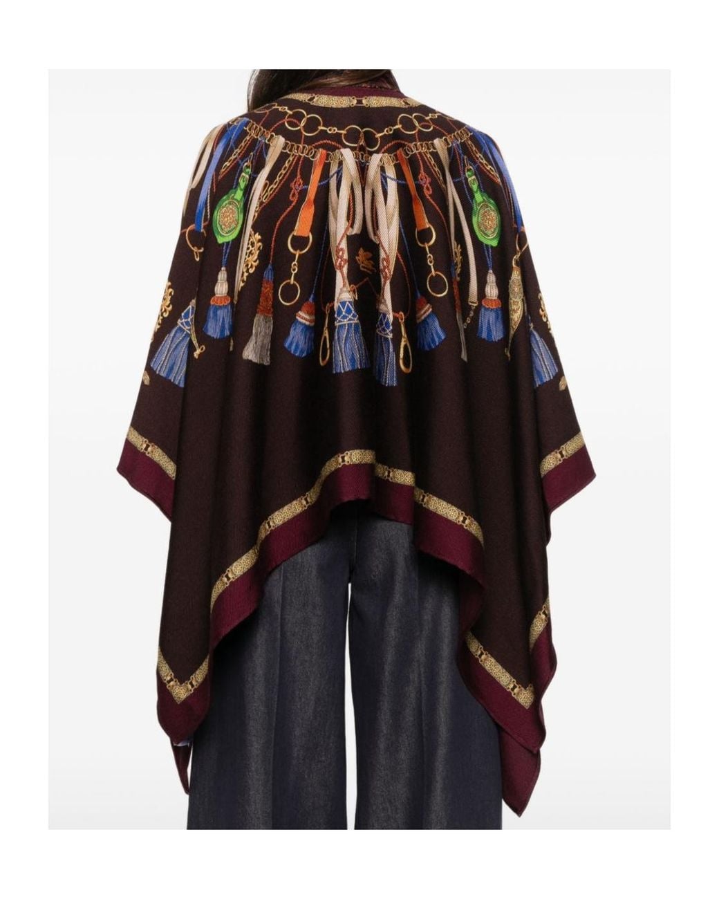 Etro Purple Printed Cape