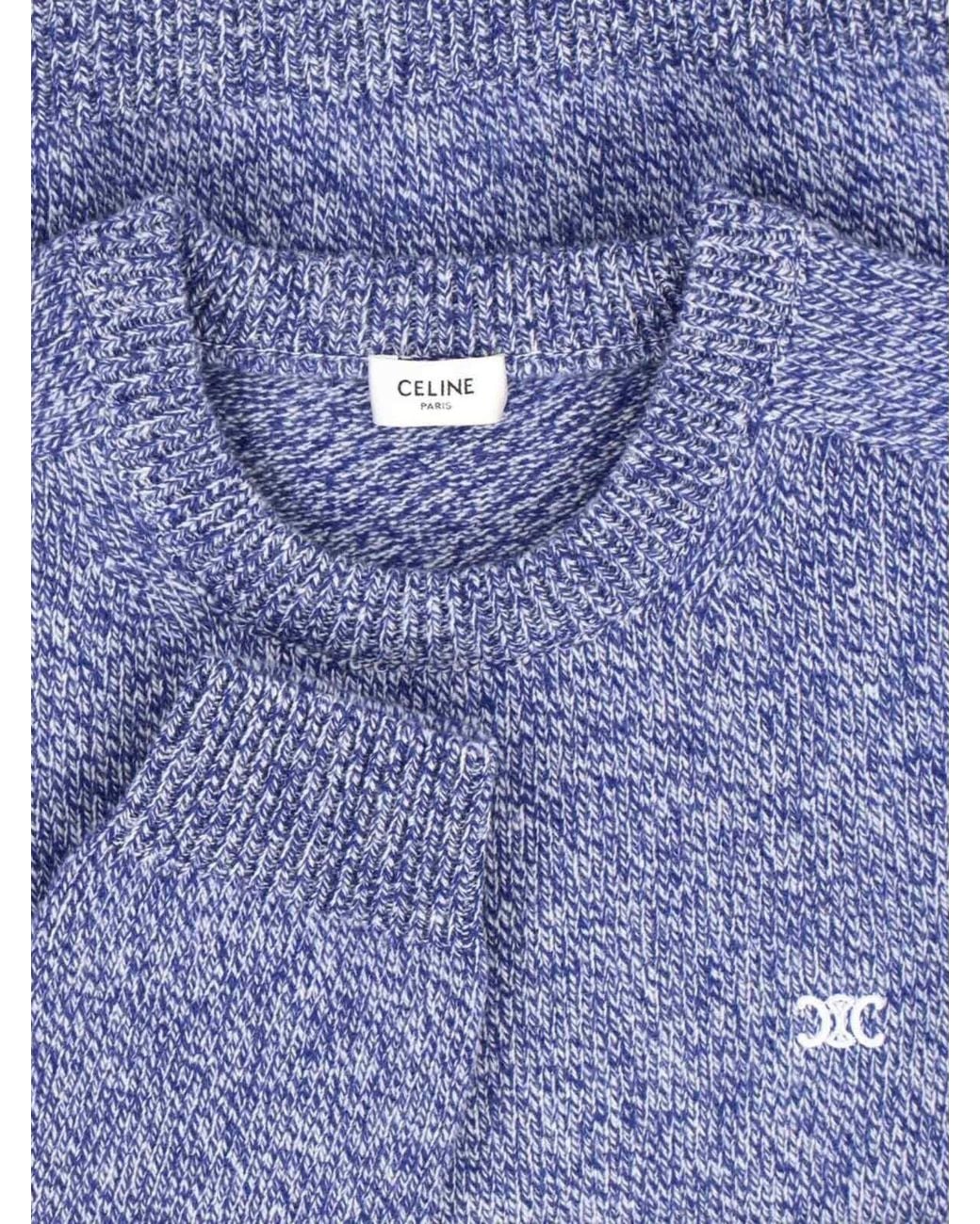 Céline Blue Crewneck Sweater for men