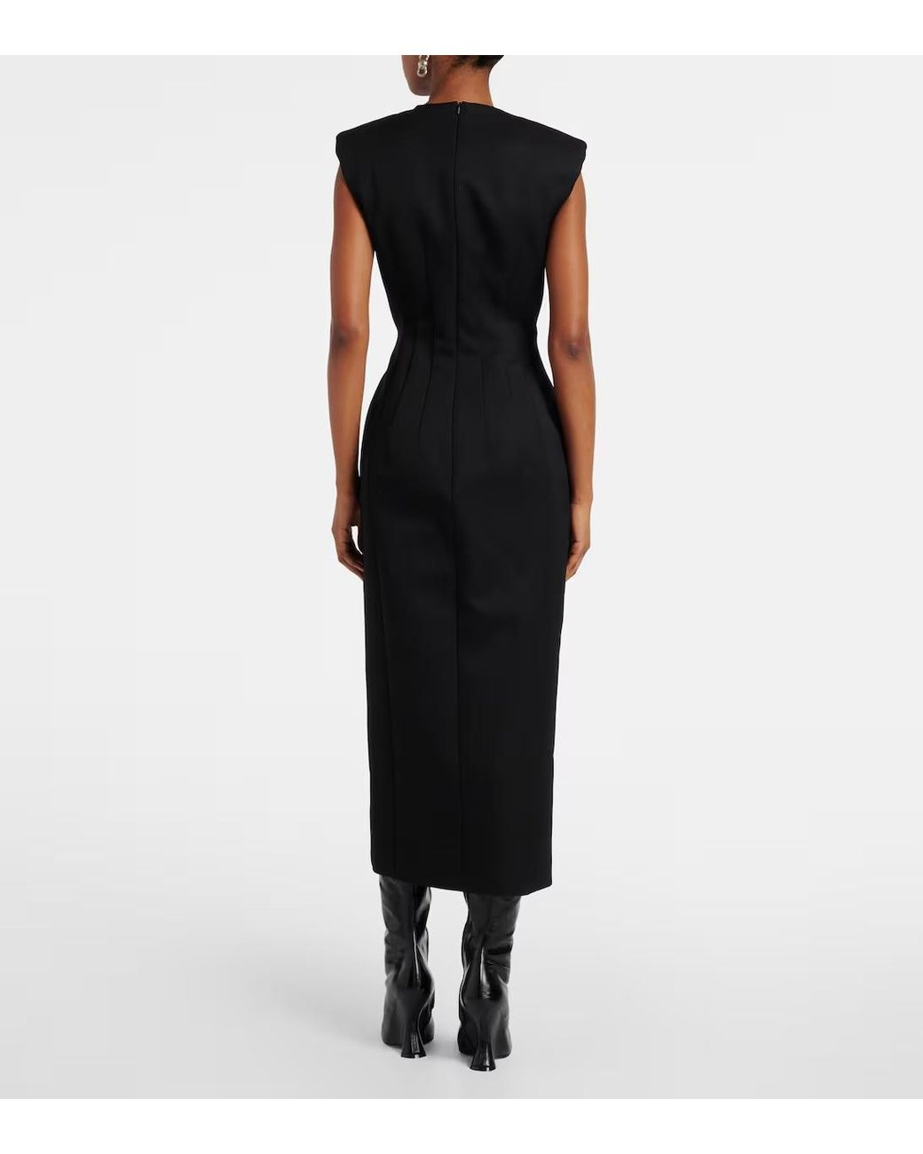 Wardrobe NYC Black Round Neck Sleeveless Dress