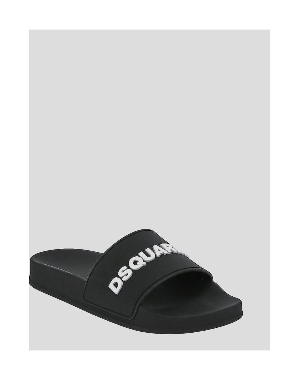 DSquared² Black Logo-Embossed Slides