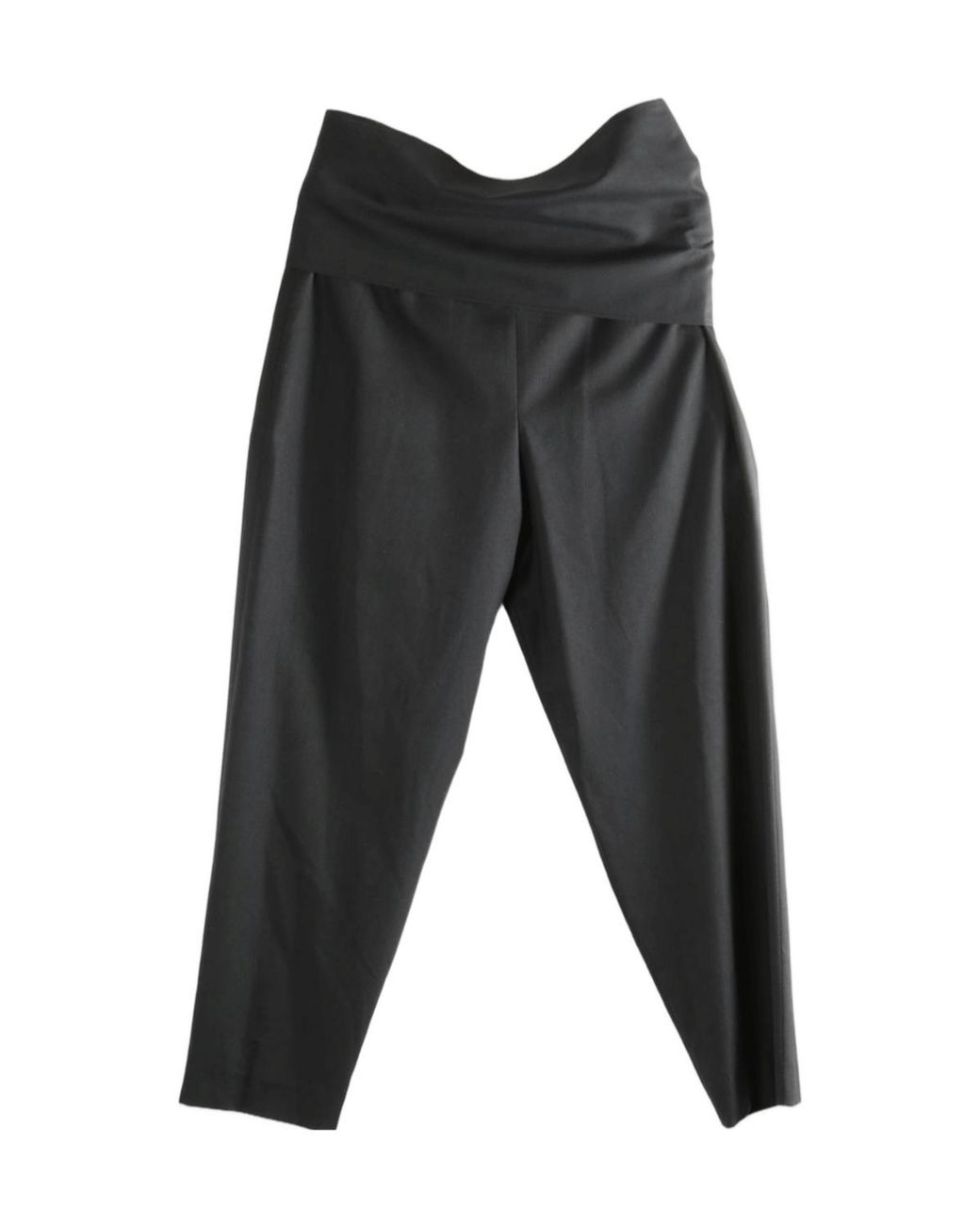The Row Black Tie-Waist Trousers