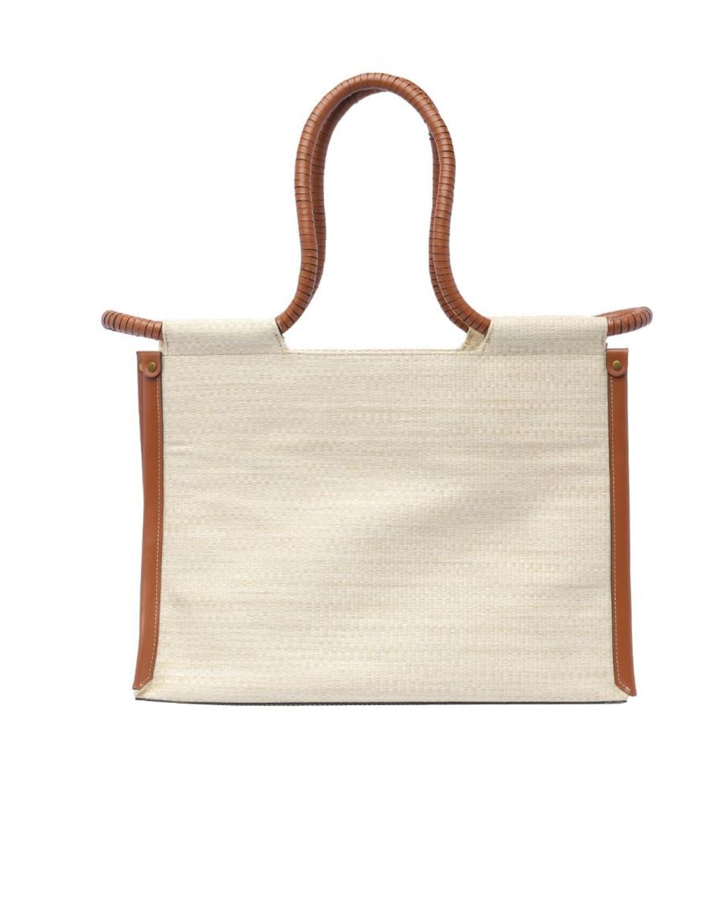 Isabel Marant Natural Logo Embroidered Tote Bag
