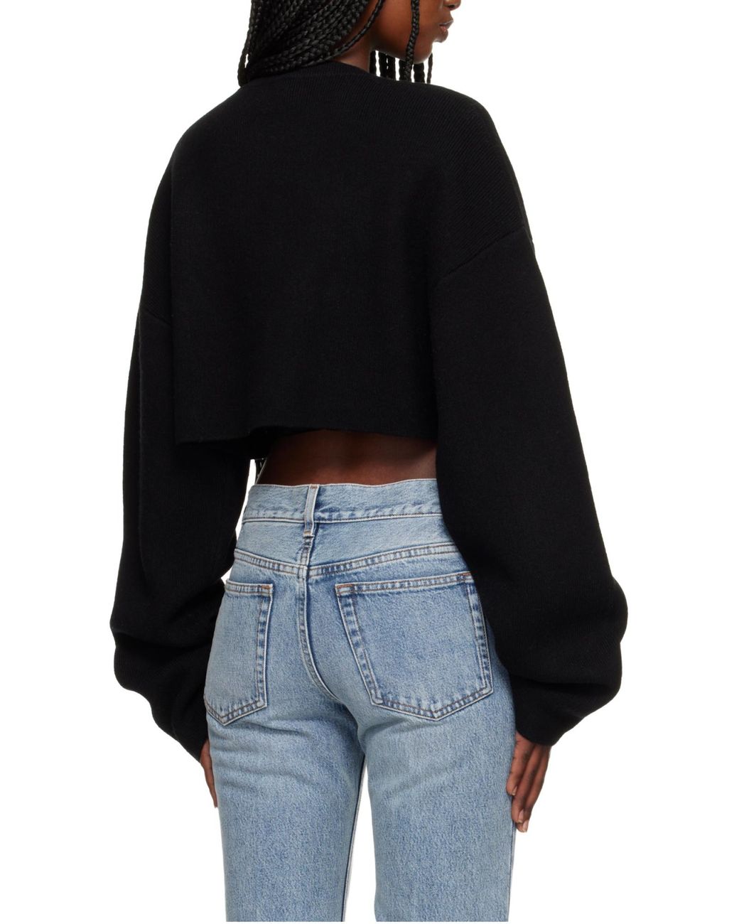 Totême Black Totême Crewneck Cropped Cardigan