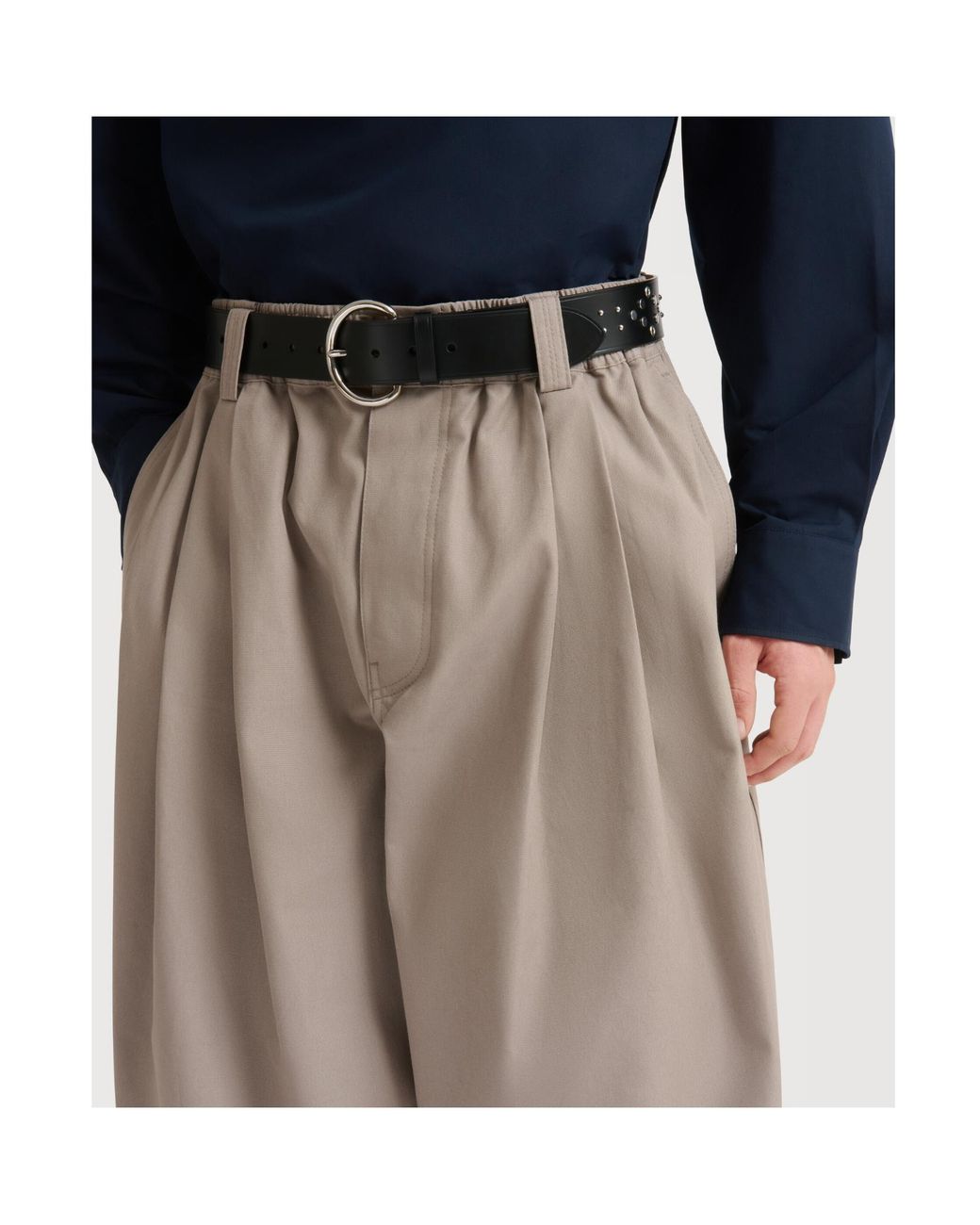 Marni Gray Pleated Pants for men