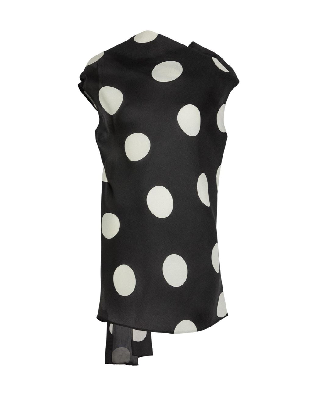 Khaite Black Polka Dot Silk Dress