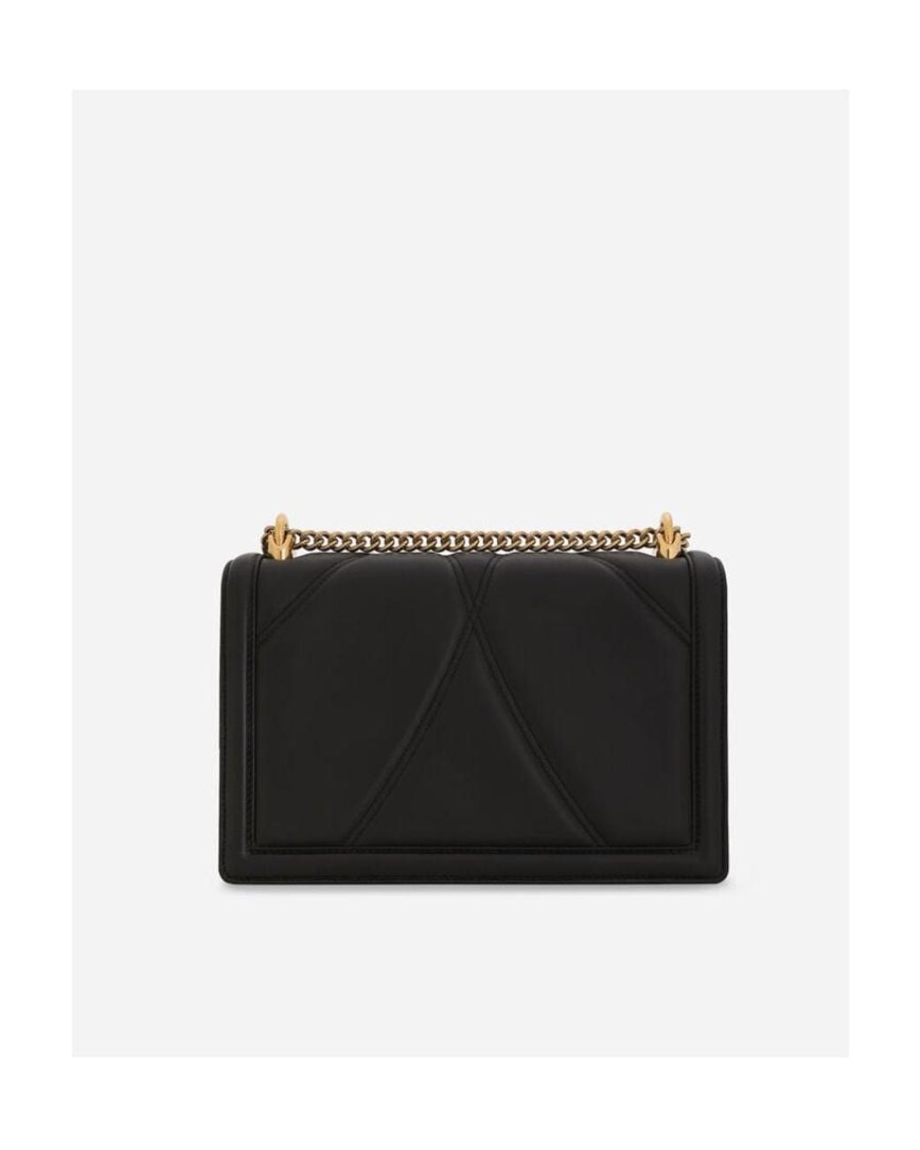 Dolce & Gabbana Black Logo Plaque Devotion Shoulder Bag