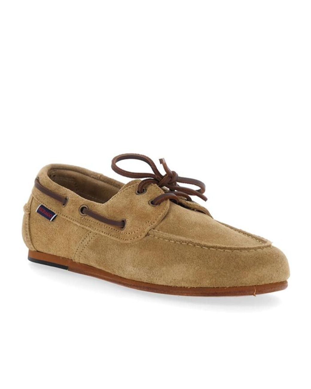 Sebago Brown Lace-Up Round-Toe Casual Shoes