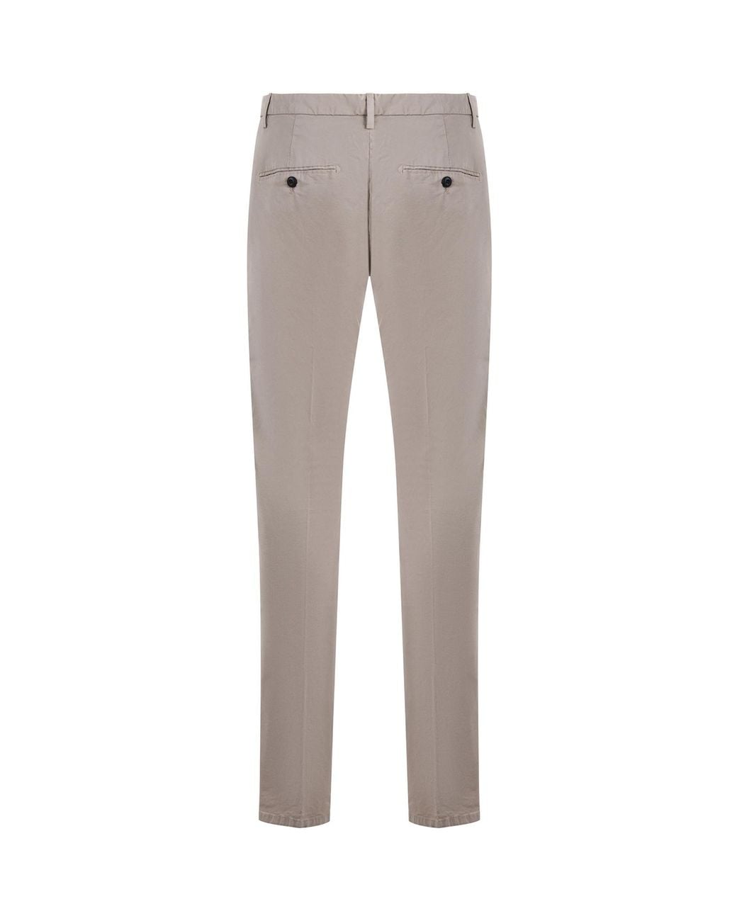 Dondup Gray Slim-Fit Gabardine Pants for men