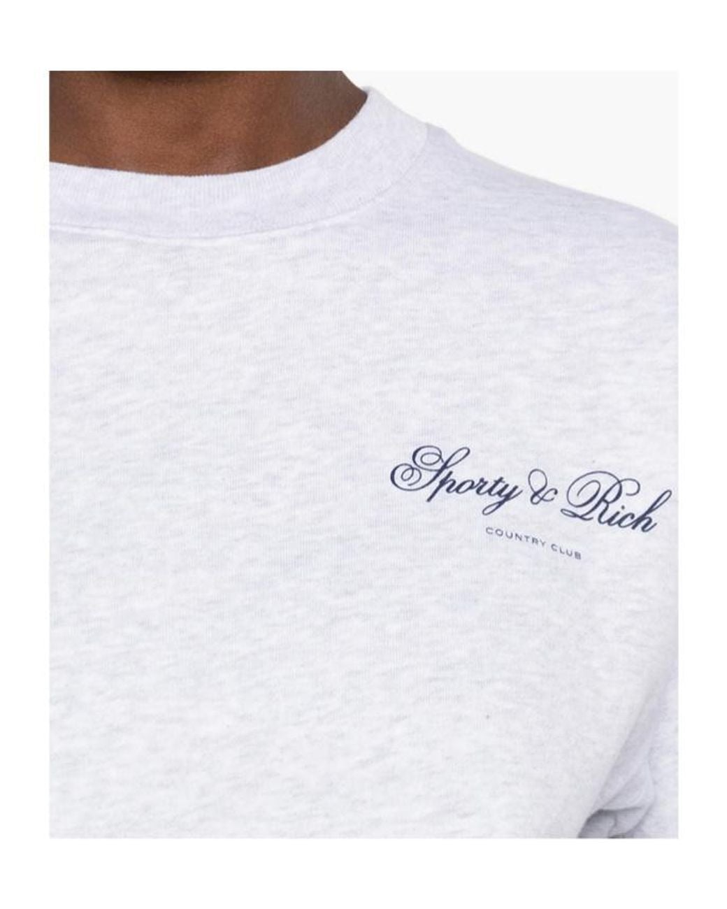 Sporty & Rich White Long-Sleeved Knit Top