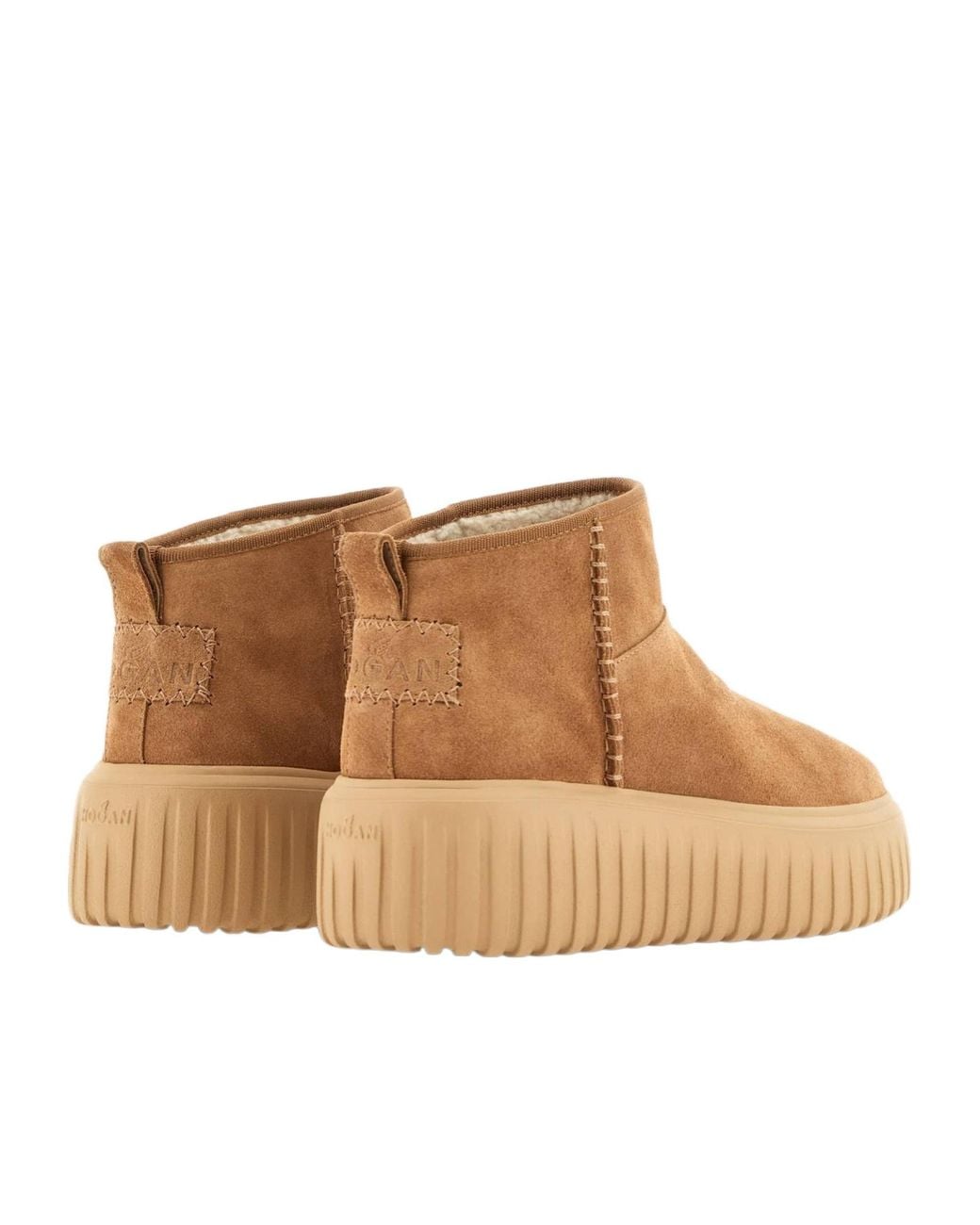 Hogan Brown Round Toe Ankle Boots