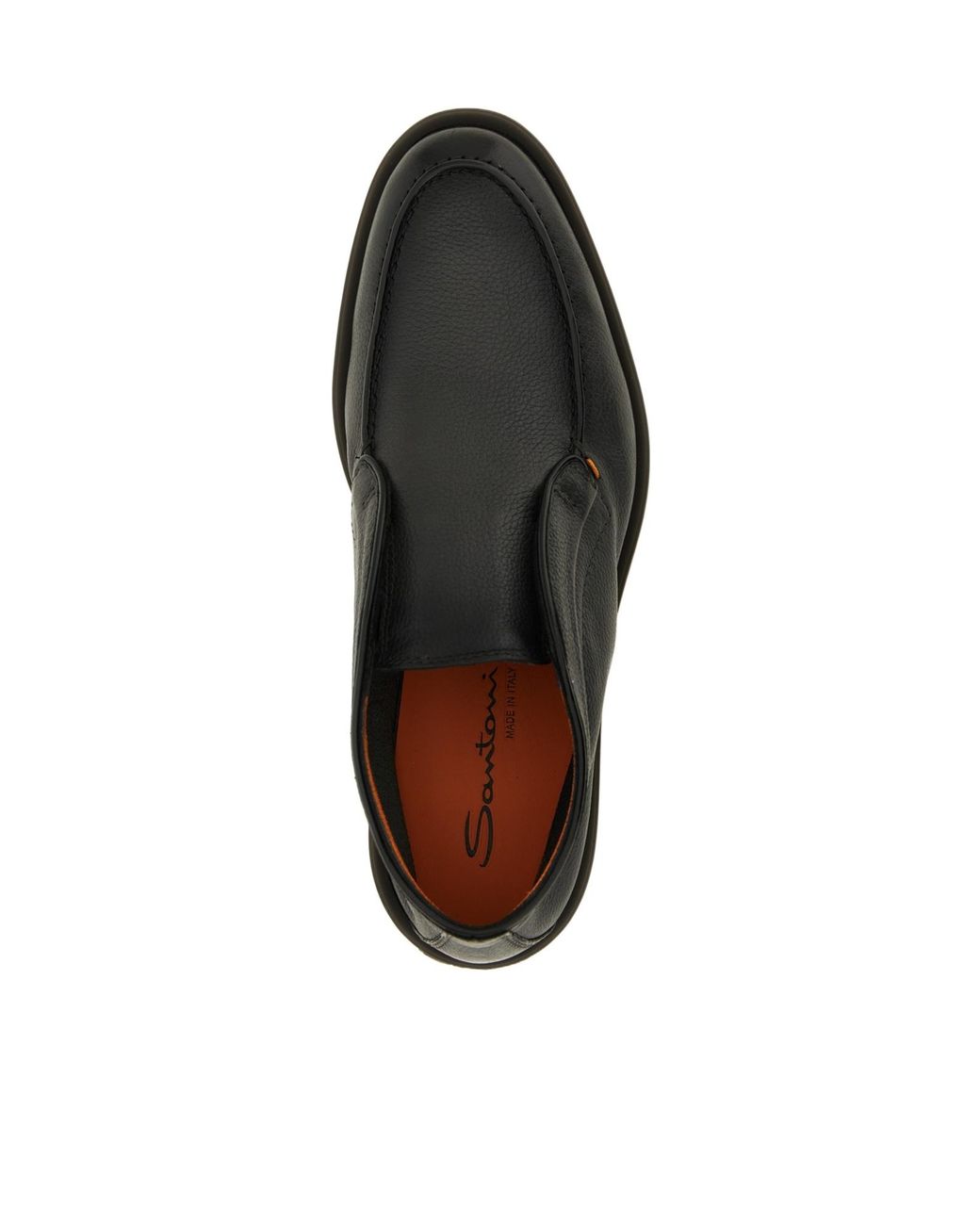 Santoni Black Digits Hammered Leather Ankle Boots for men