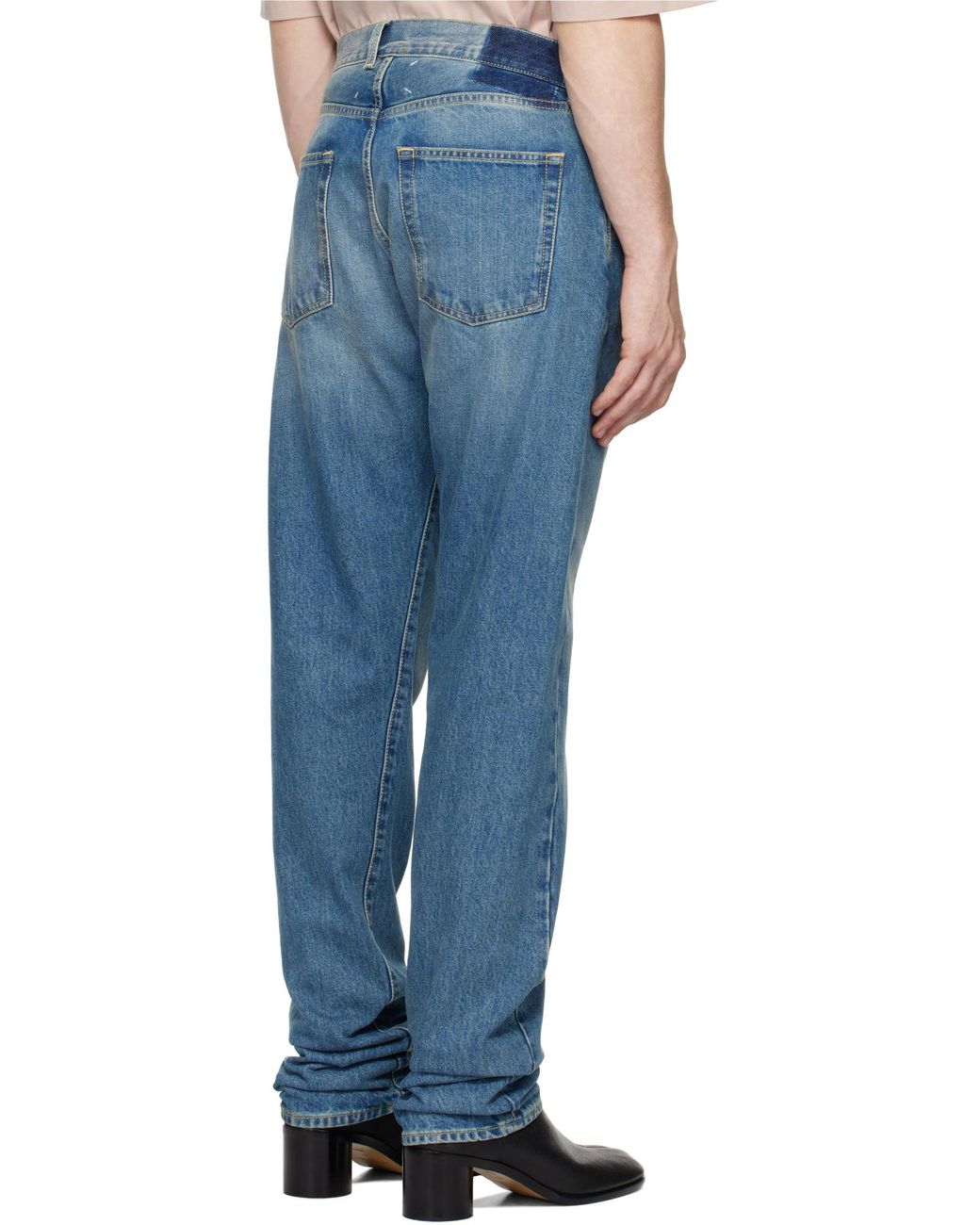 Maison Margiela Blue 4 Stitch Straight-Leg Jeans for men