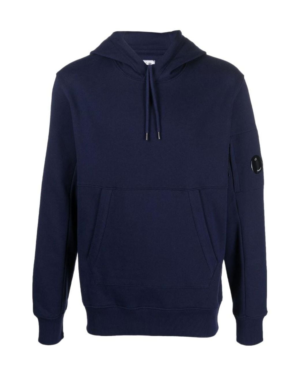 C P Company Blue Lens-Detail Drawstring Hoodie for men