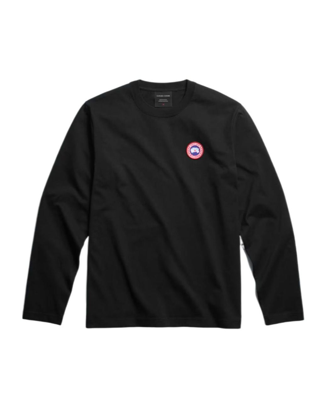 Canada Goose Black Vantage Logo Long Sleeve T-Shirt for men
