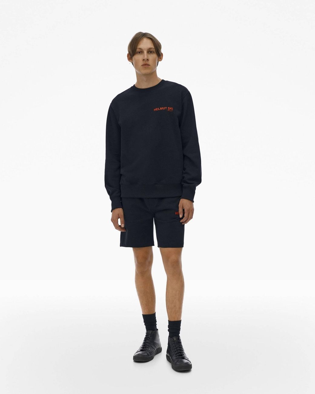 Helmut Lang Black Logo Shorts for men