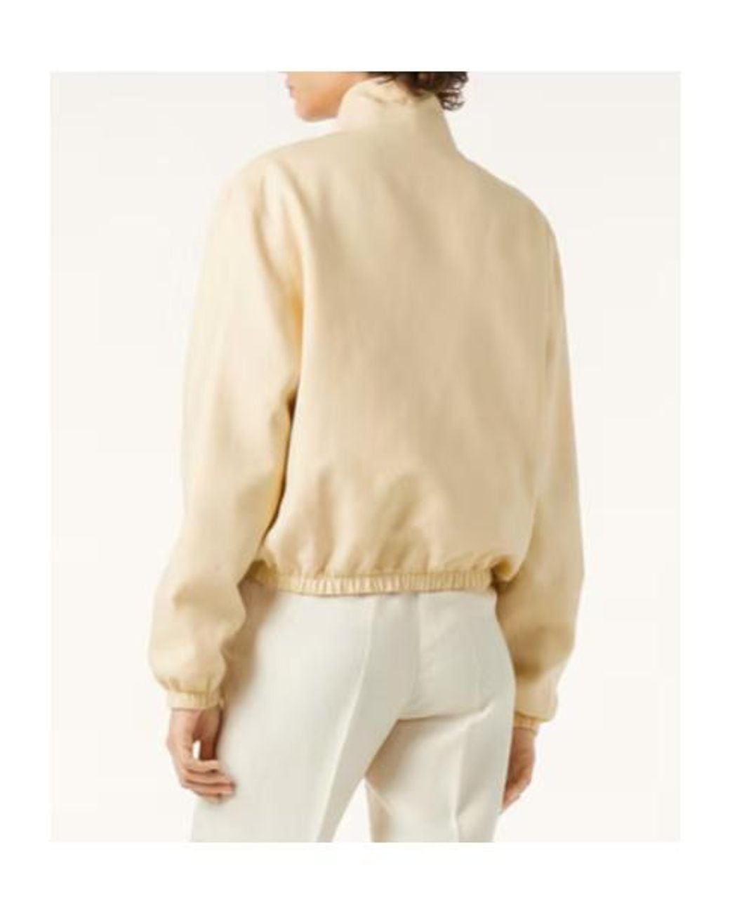 Loro Piana Natural Linen Bomber Jacket