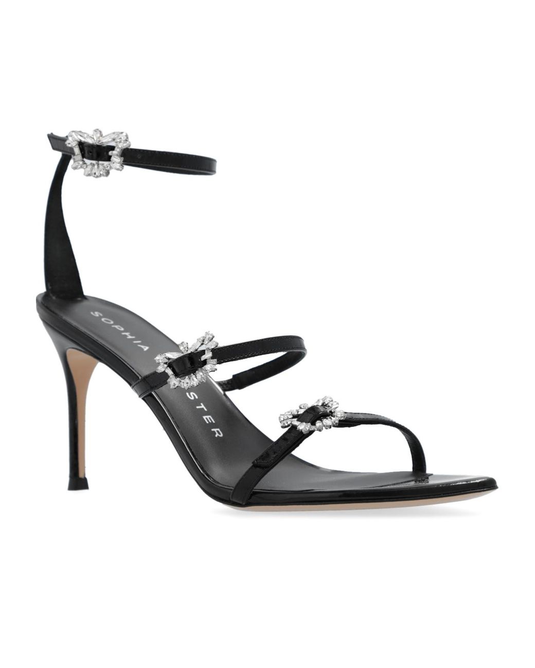 Sophia Webster Metallic Crystal Embellished Strappy Pumps