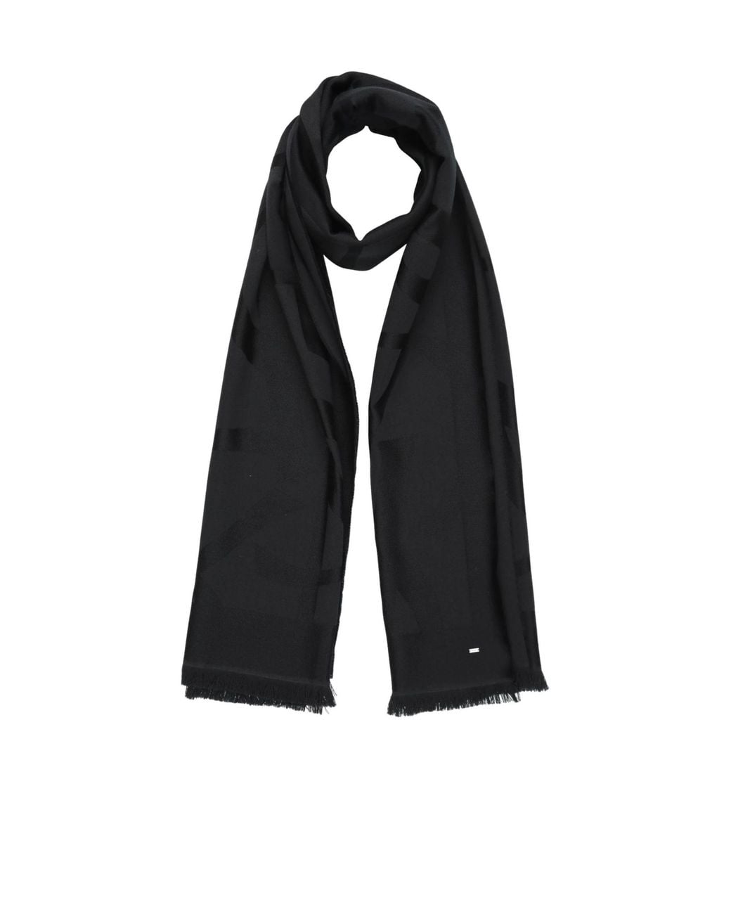Saint Laurent Black Solid Color Scarf