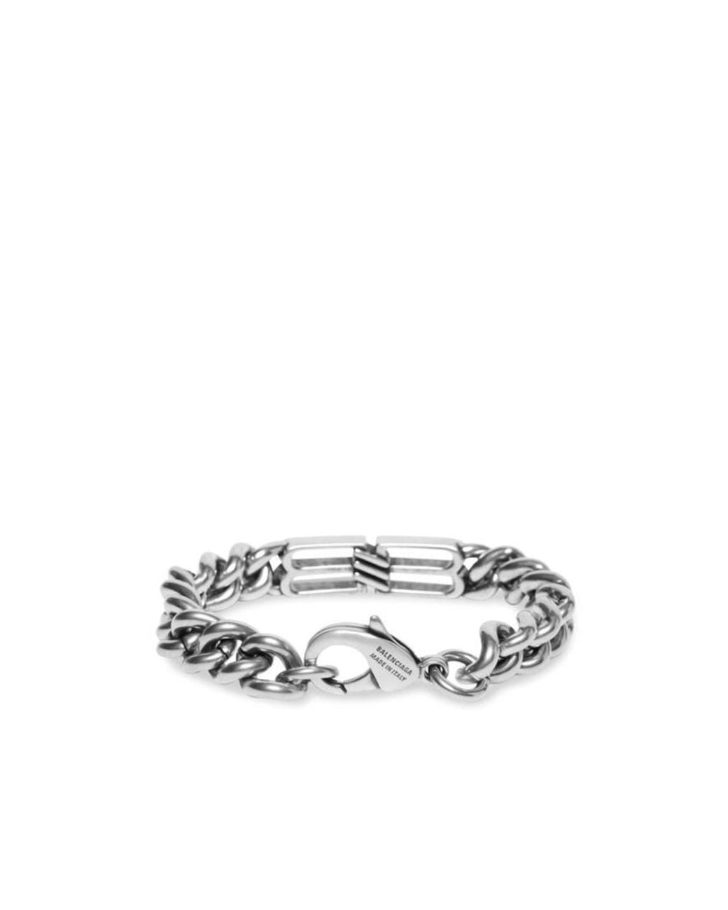 Balenciaga White Bb Icon Bracelet