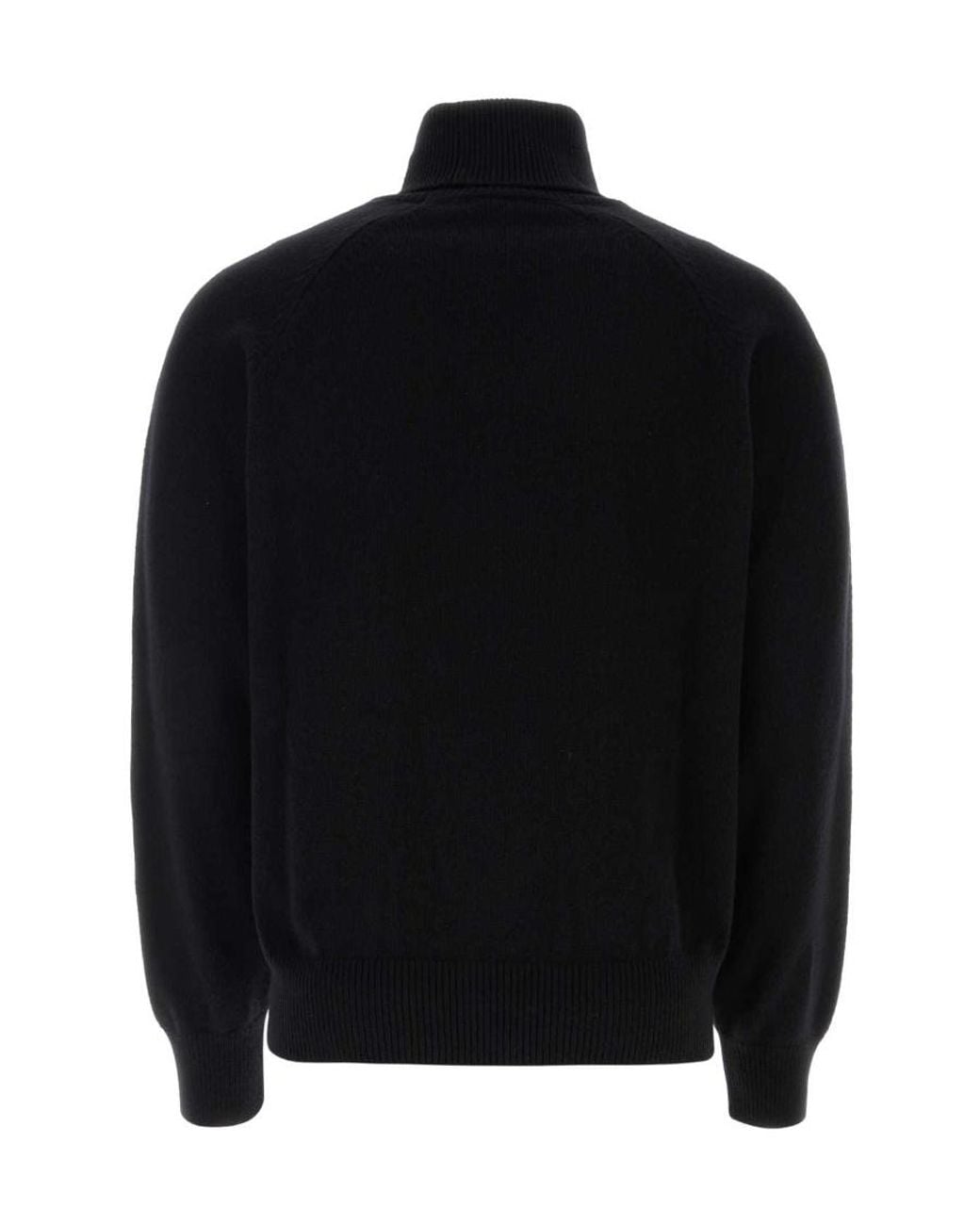 KENZO Black Boke Flower Embroidered Roll-Neck Knit Jumper for men