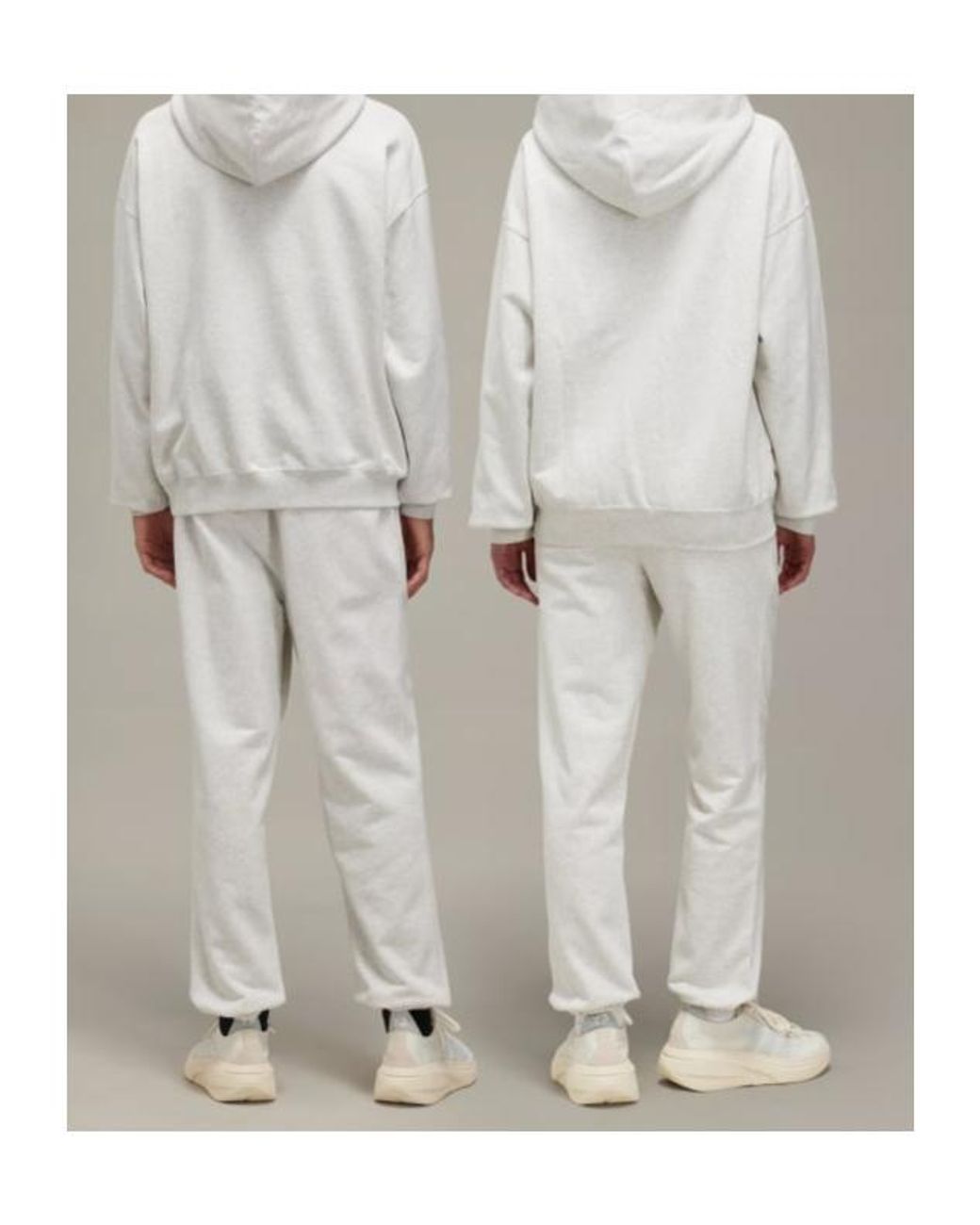 Y-3 Gray Brushed Terry Track Pants for men