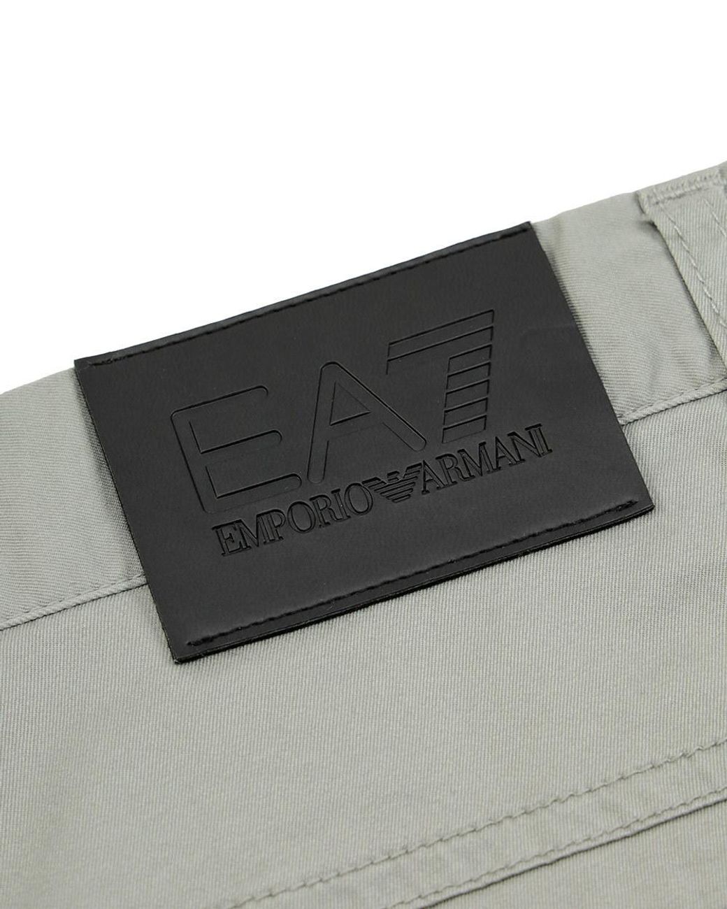 EA7 Gray Straight-Leg Casual Pants for men