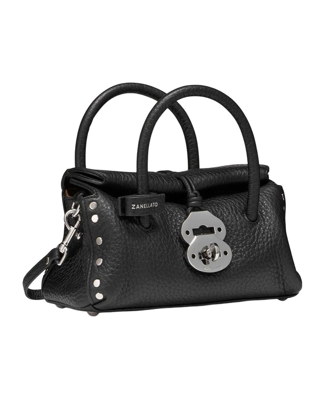 Zanellato Black Dotta Centauro Baby Top Handle Bag