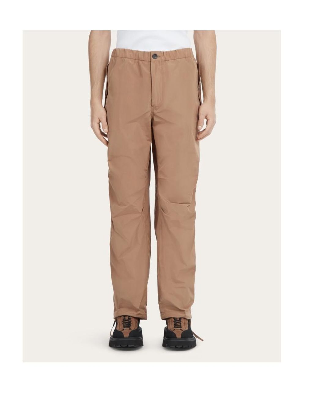Ferragamo Natural Ferragamo Straight Leg Cargo Pants for men