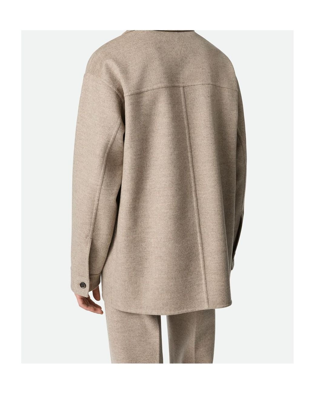 Bottega Veneta Natural Wool And Cashmere Overshirt for men