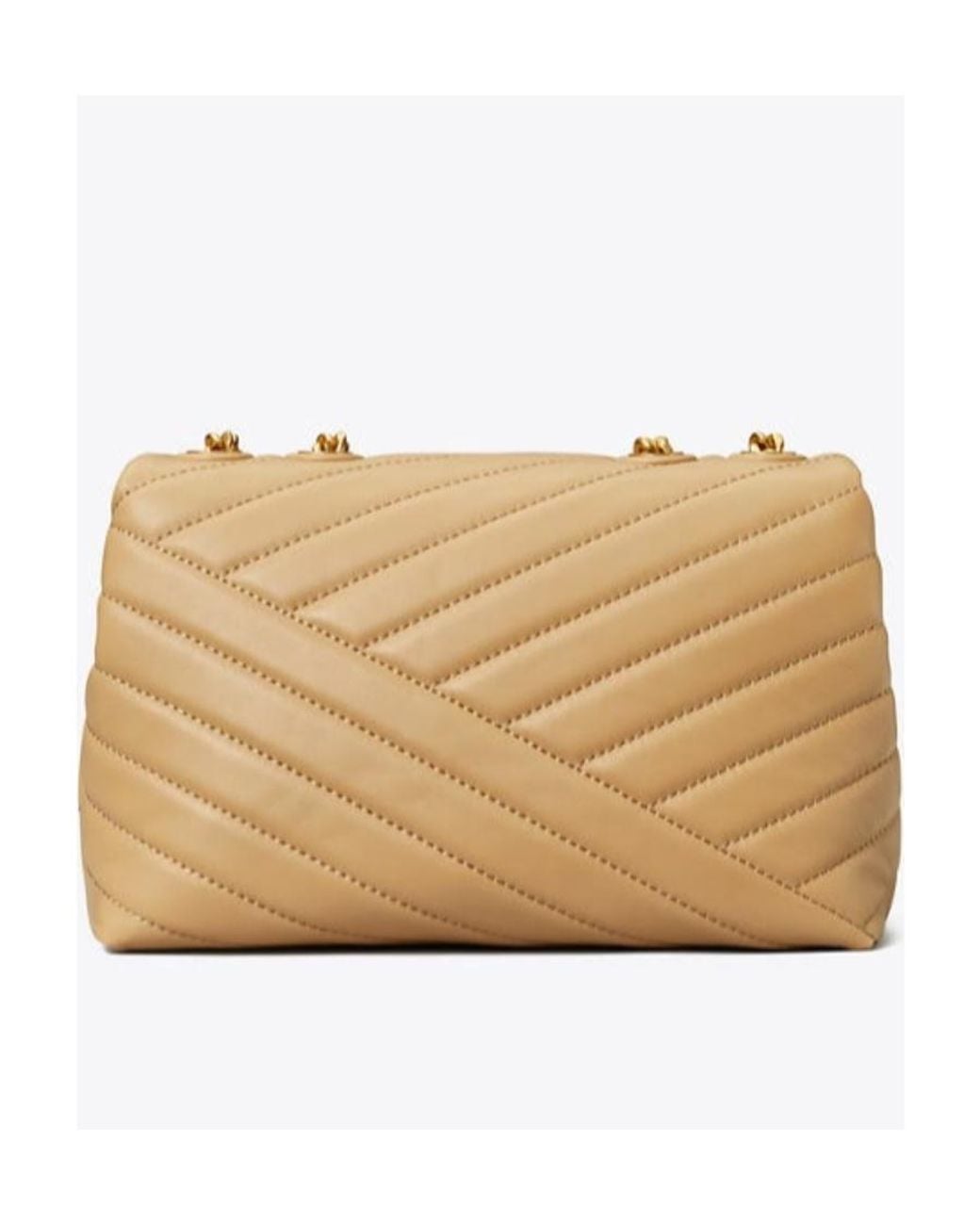 Tory Burch Natural Kira Chevron Convertible Small Shoulder Bag