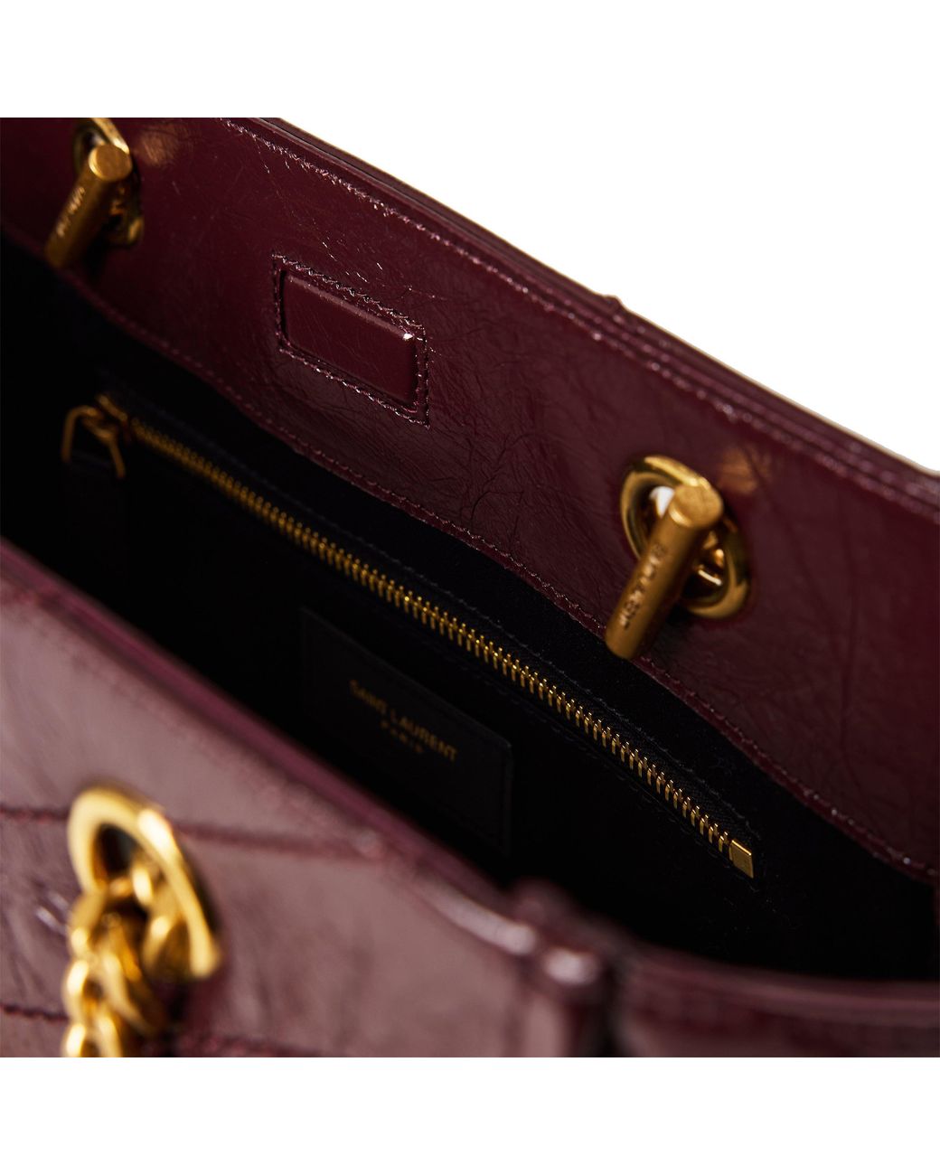 Saint Laurent Purple Quilted Tote Bag