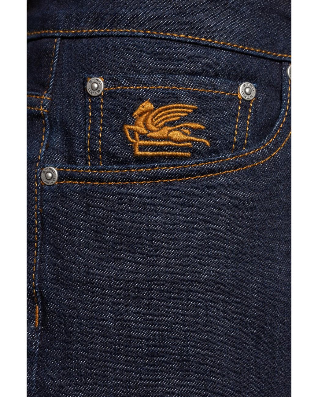 Etro Blue Five-Pocket Jeans for men