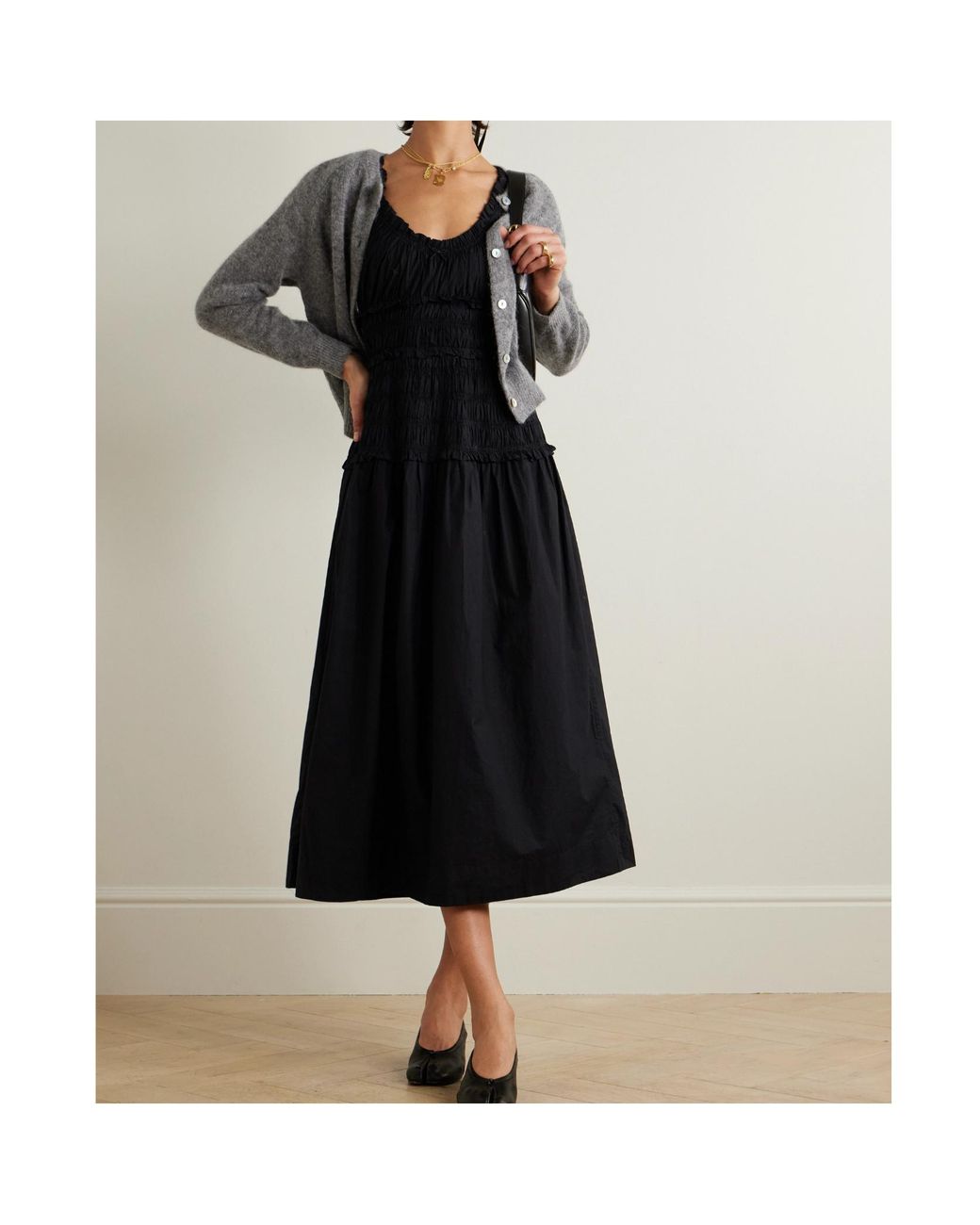 Doen Black Short Sleeve Dress
