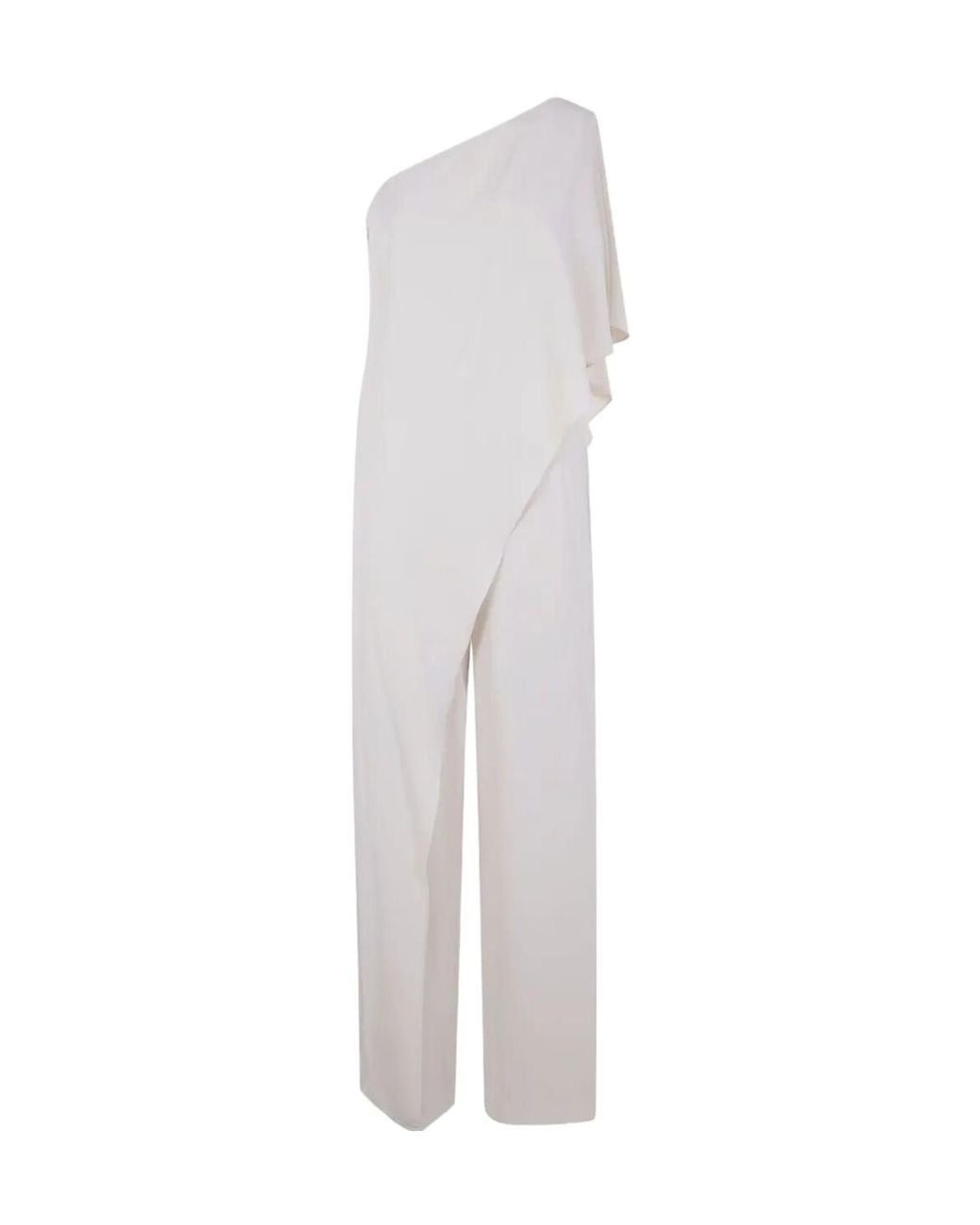 Ralph Lauren White Lauren One-Shoulder Jumpsuit