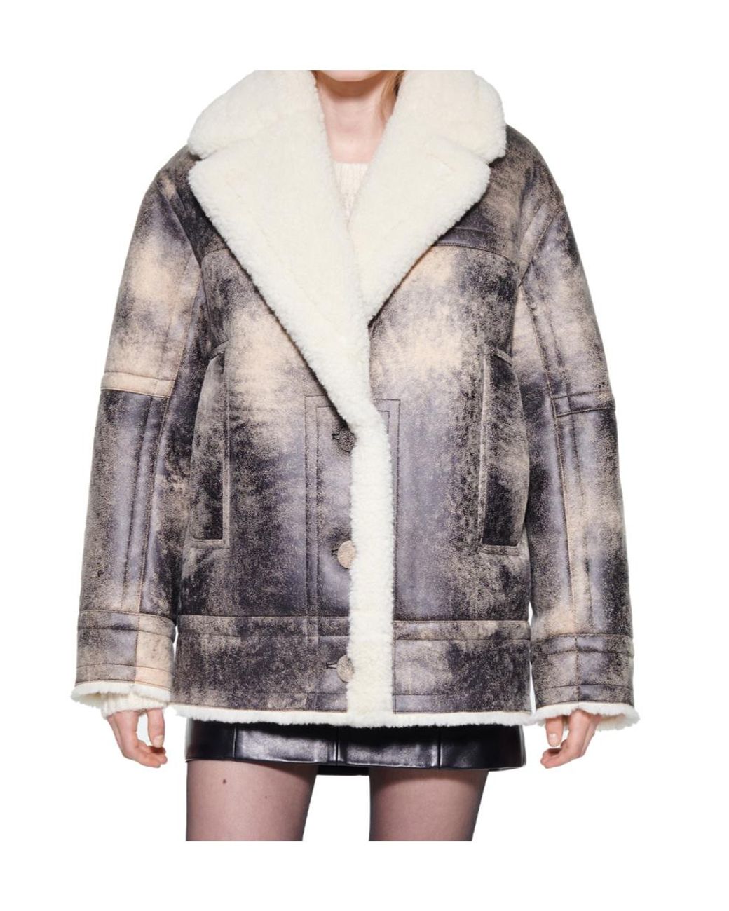 Stand Studio Gray Louisa Button-Up Jacket