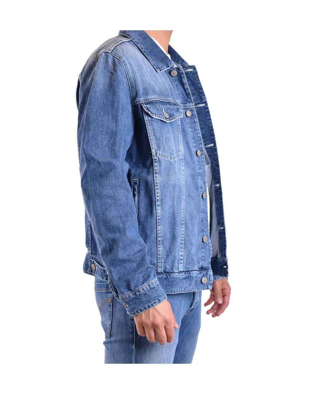 Dondup Blue Button Denim Jacket for men