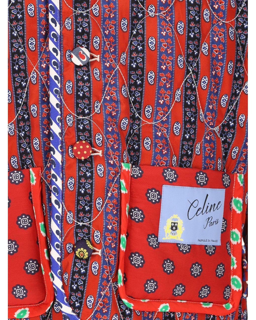 Céline Red Patchwork Jacket