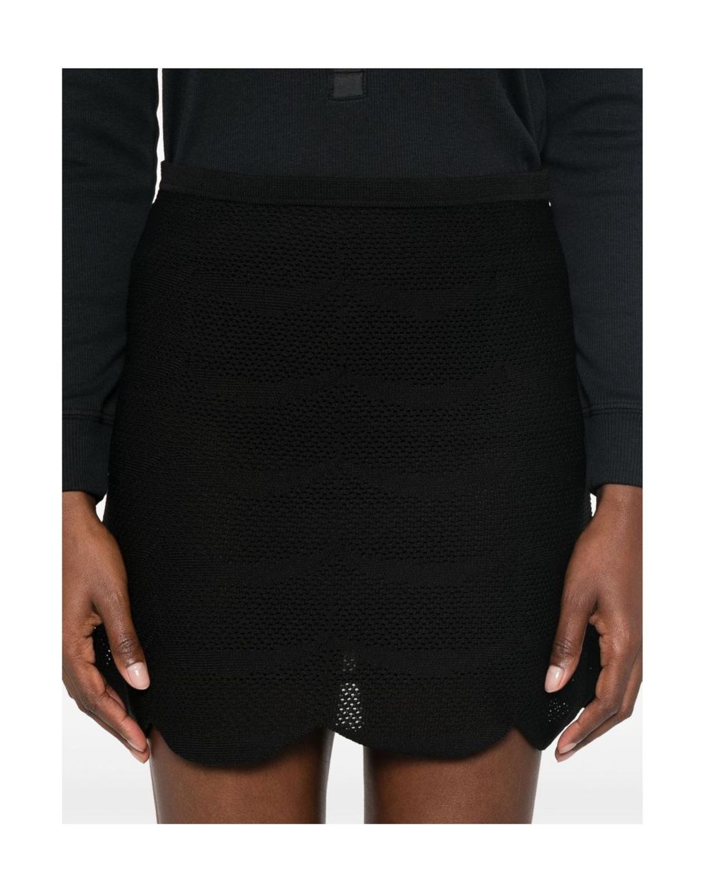 Tom Ford Black Scalloped Skirt