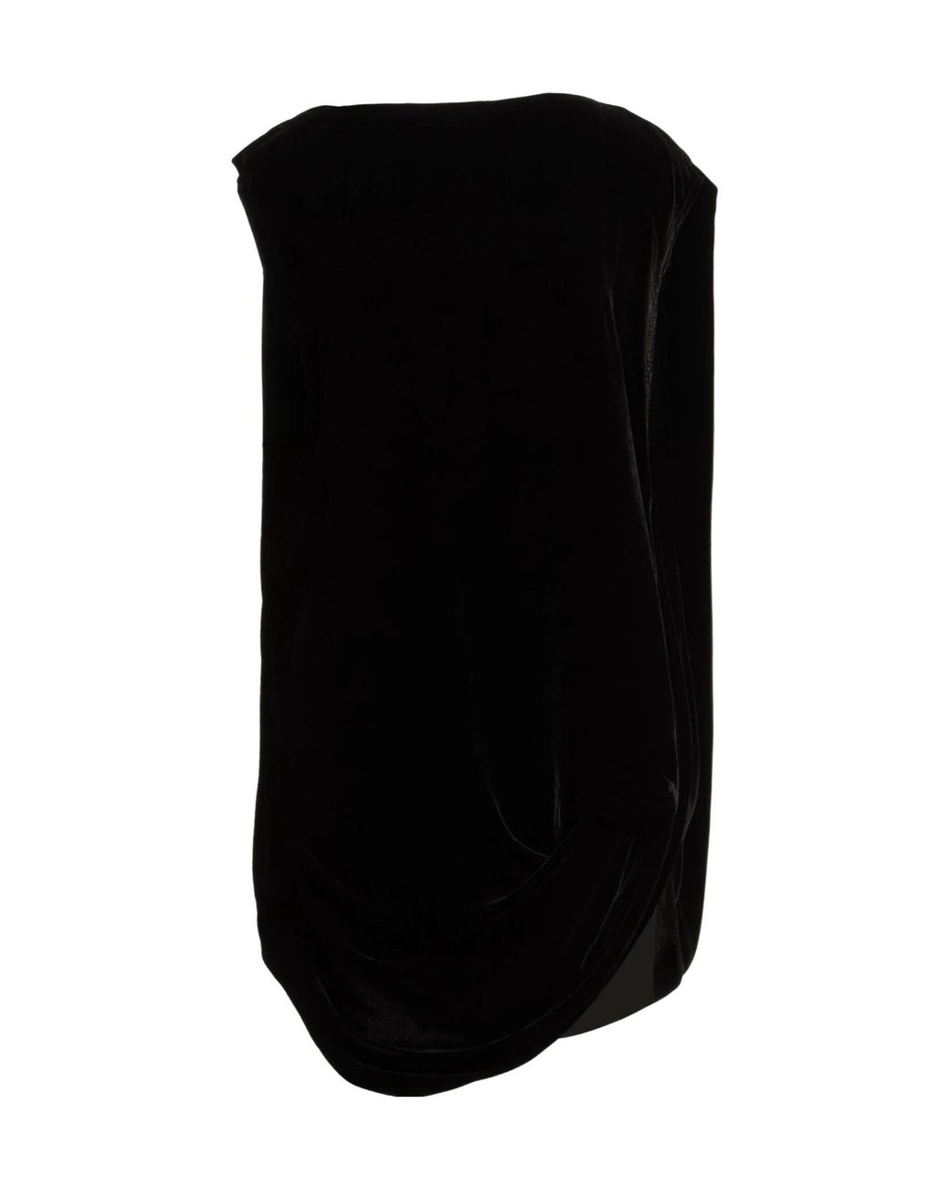 Rick Owens Black Simple Solid-Colored Sleeveless Top