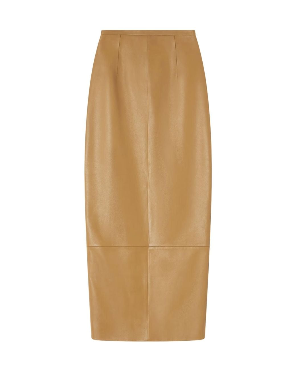 Khaite Natural Winton Patchwork Leather Midi Skirt